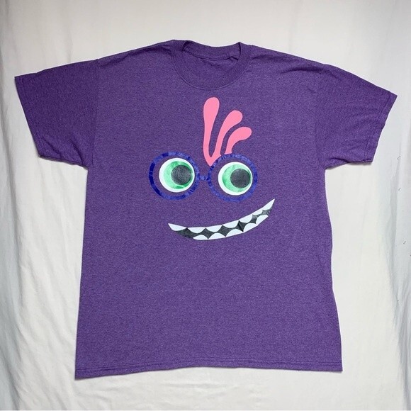 MONSTER INC Randall Graphic Tee Adult Small Purple Monsters University Movie - Picture 1 of 4